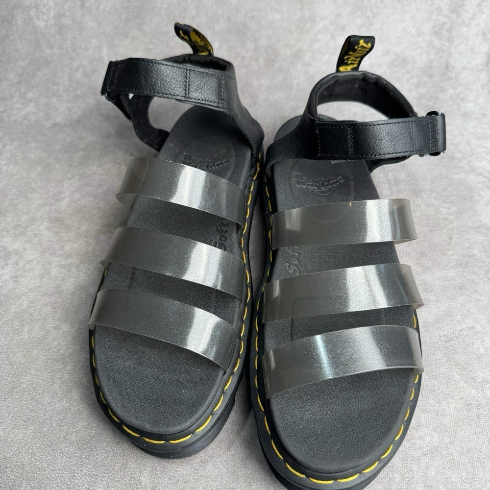 Dr. Martens WOMEN'S 11 BLAIRE JELLY BLACK GLITTER TPU+PISA - Picture 2 of 9